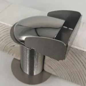 Champignon d'évacuation des fumées tout Inox avec déflecteur  + 1 Rondelle inox