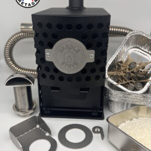 CANDLE STOVE ORIGINAL NOIR complet : Kit installation + Pack Bougies (Fabrication UE)