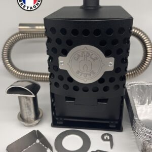 CANDLE STOVE ORIGINAL NOIR avec Kit installation (Fabrication UE)